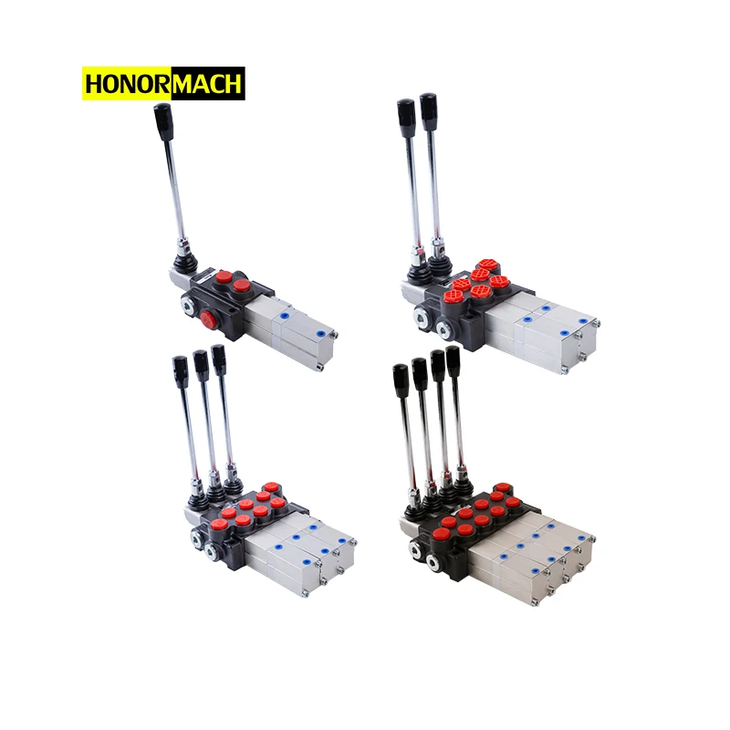 China Hydraulic Components Directional Control Valve P120 Series Solenoid Control Monoblock Joystick Valve For Tractor