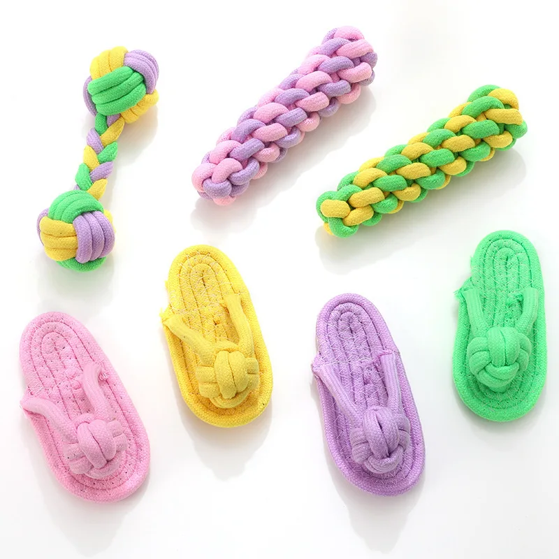 Durable cotton rope dog toys 10 pack gift set Free assortment pet chew dog toy