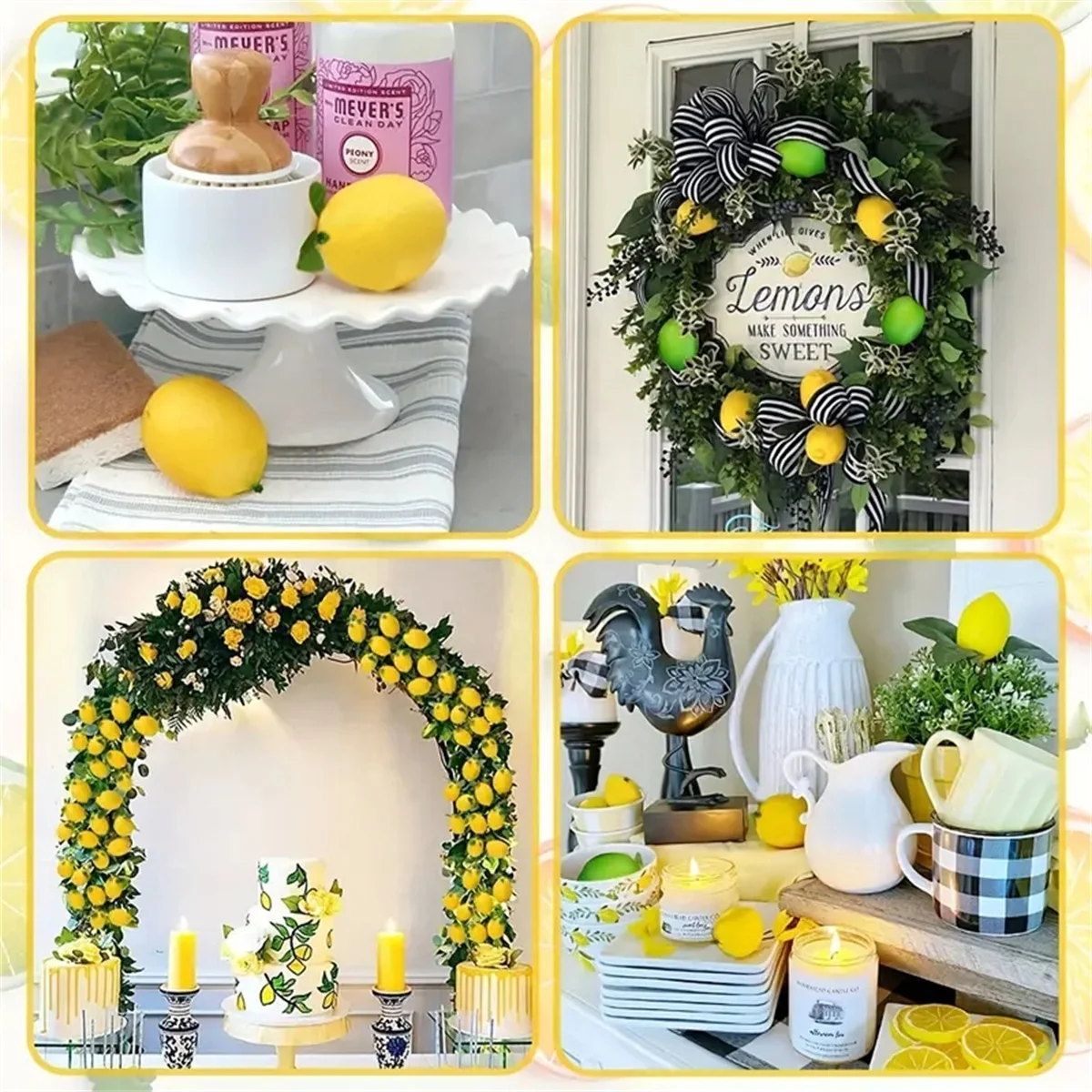 Wholesale Yellow Green Color Artificial Foam Lemon For Teaching Photography Props Home Decoration Artificial Fruit Hot sales