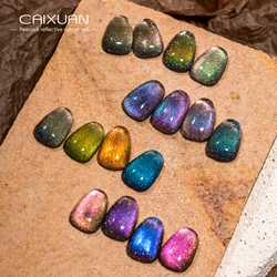 Caixuan NEW Cat Eye Private Label Soak Off Uv Led Gel Polish 1Kg Packing Peacock Reflective Cat Eye Gel