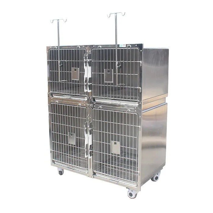 Veterinary Cages304 Stainless Steel Combined Cat Dog Pet Animal Cages Veterinary Kennel