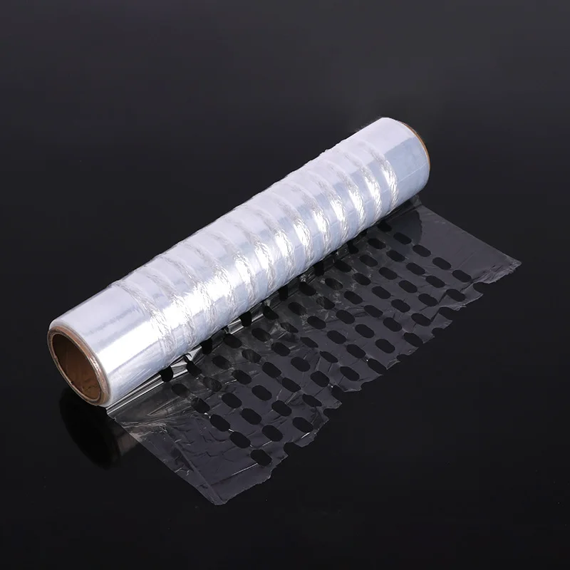 Customize Breathable Transparent PE Plastic Pallet Vented Stretch Film Vented Pallet Wrap Roll for Vegetable Fruit Packaging
