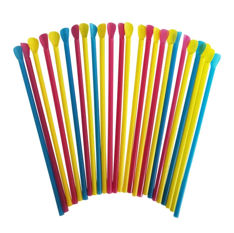 Eco friendly 100% biodegradable corn starch PLA disposable spoon  straw