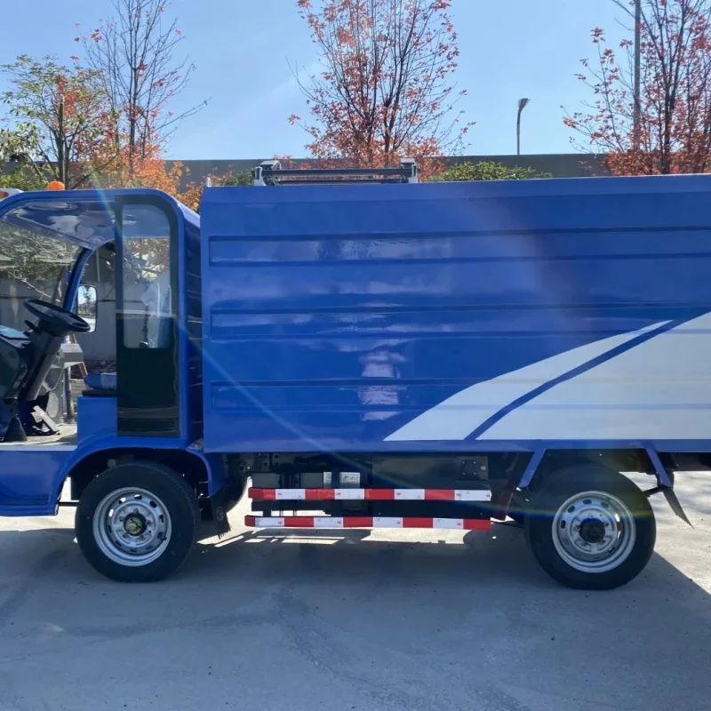 High Quality China Trash Bin Cleaning Truck 72V 2 Seater Garbage Cleaning Truck with CE