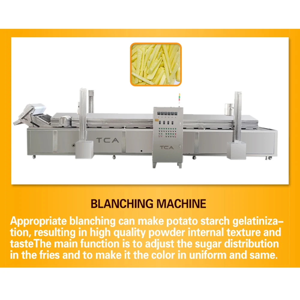 TCA semi automatic steam peeling hydro cutting frozen french fries making machine for production line