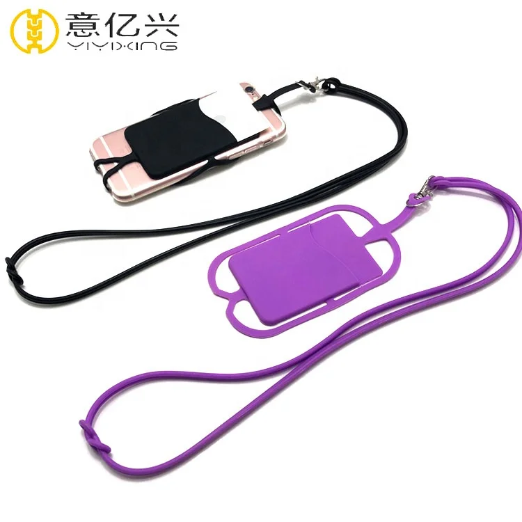 Custom Color Silicone Phone Strap Phone Holder Neck Lanyard