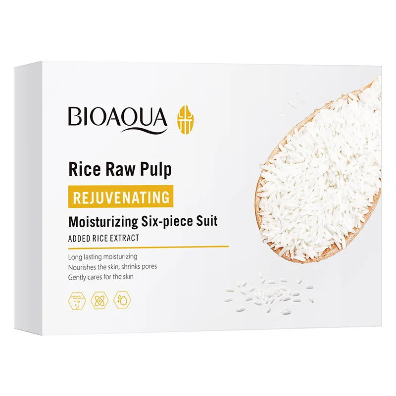 Rice Raw Pulp Rejuvenating Moisturizing Cream Skincare 6-piece Kit Face Serum Eye Anti Aging Skin Care Set
