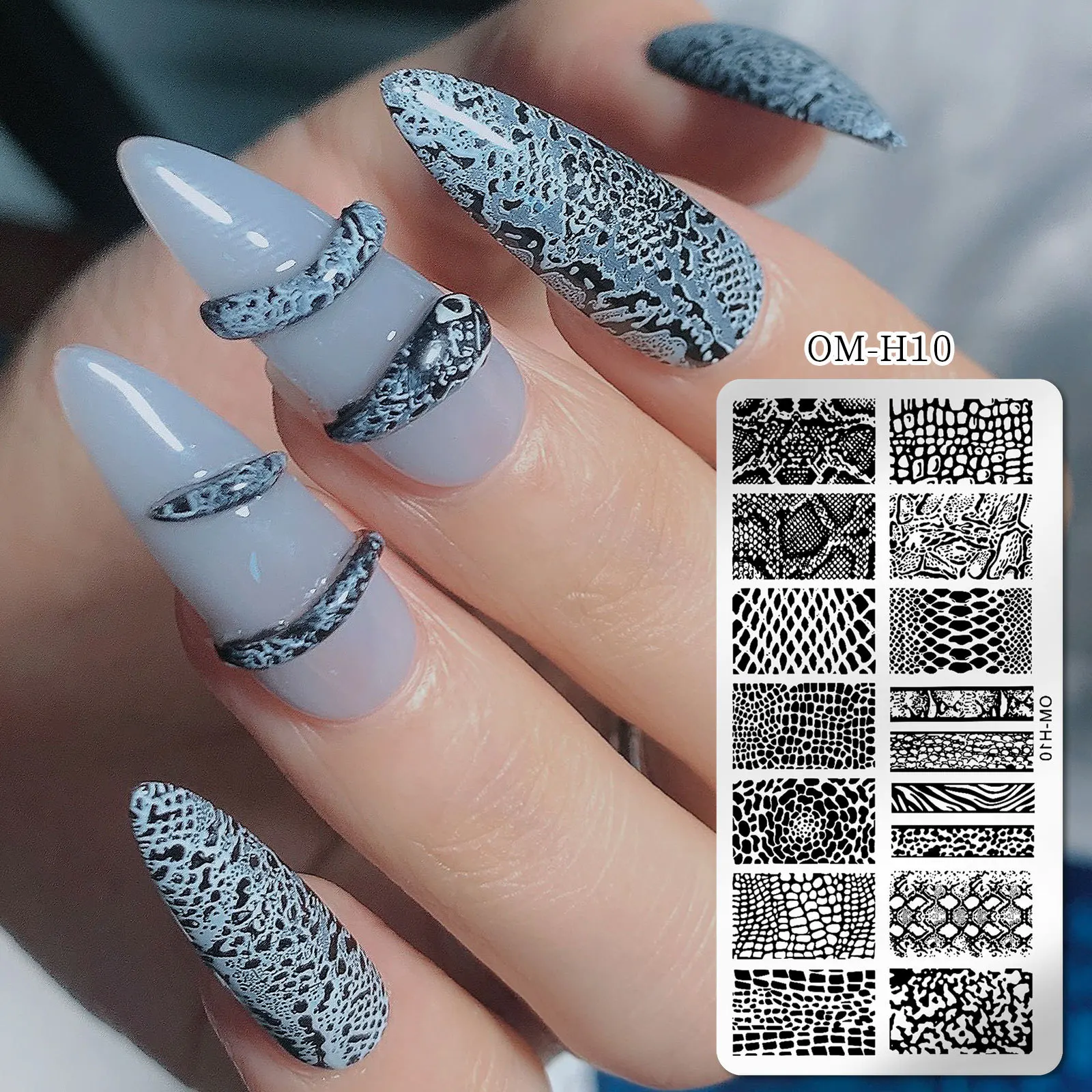 2022 new fashion nail art image design stamping template flower butterfly leopard print nail polish Transfer template nail plate