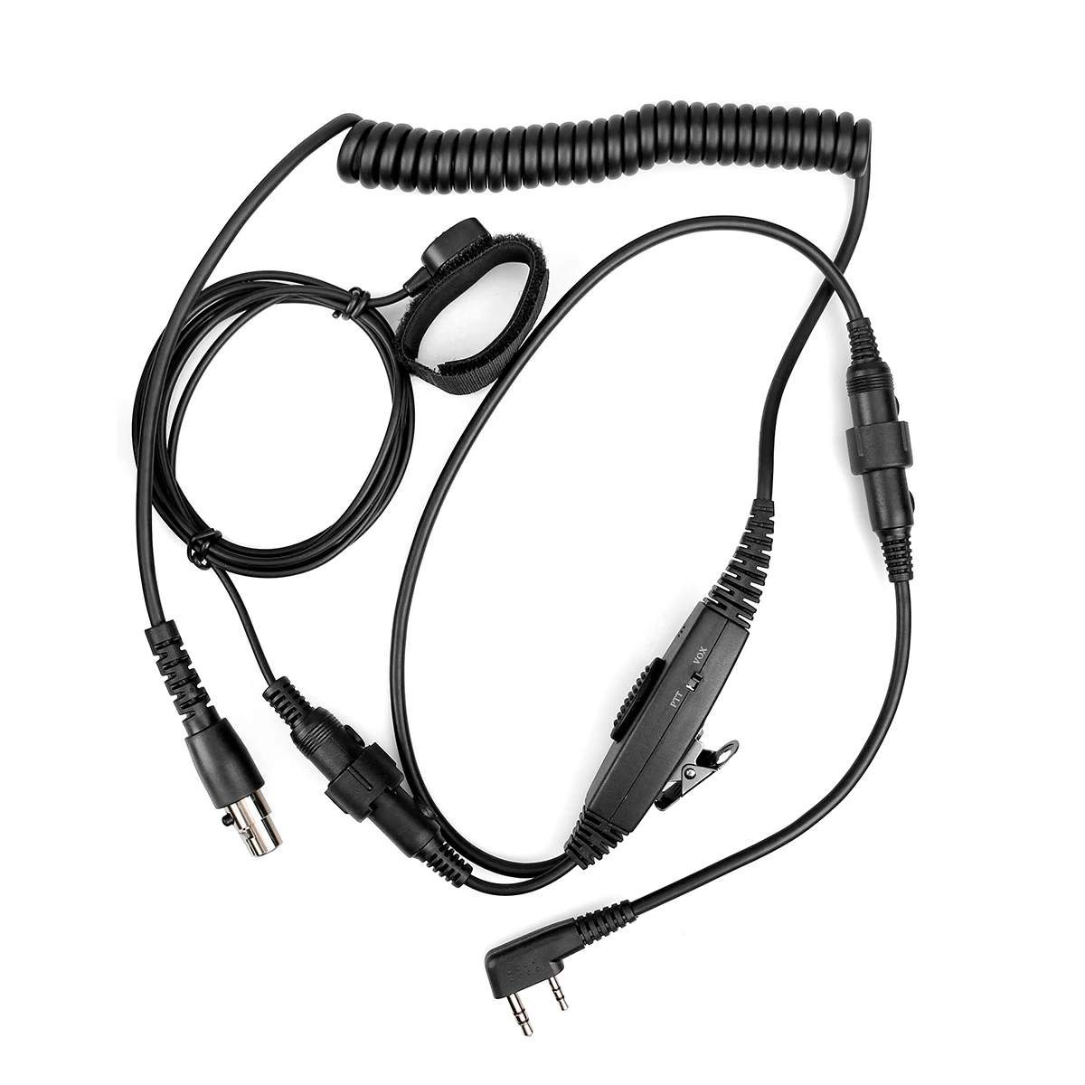 Blue VOX Volume Adjustment Speaker Noise Reduction Aviation MIC Headset with Finger PTT for Kenwood Retevis Retevis EH050K