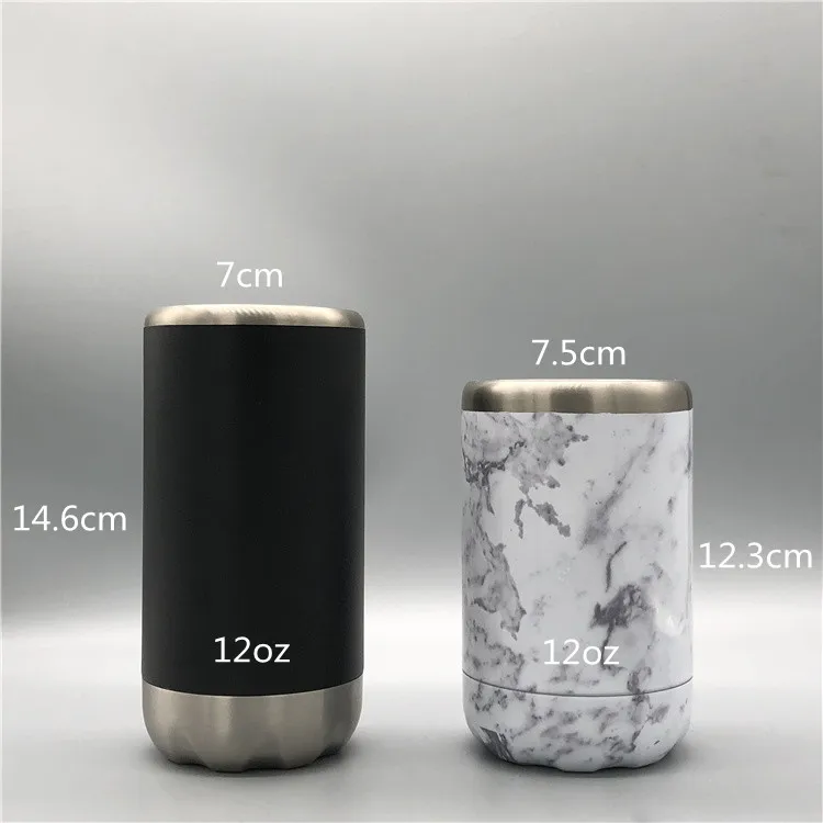 Professional manufacturer beer can cooler keeper vacuum stainless steel 12oz beer can cooler