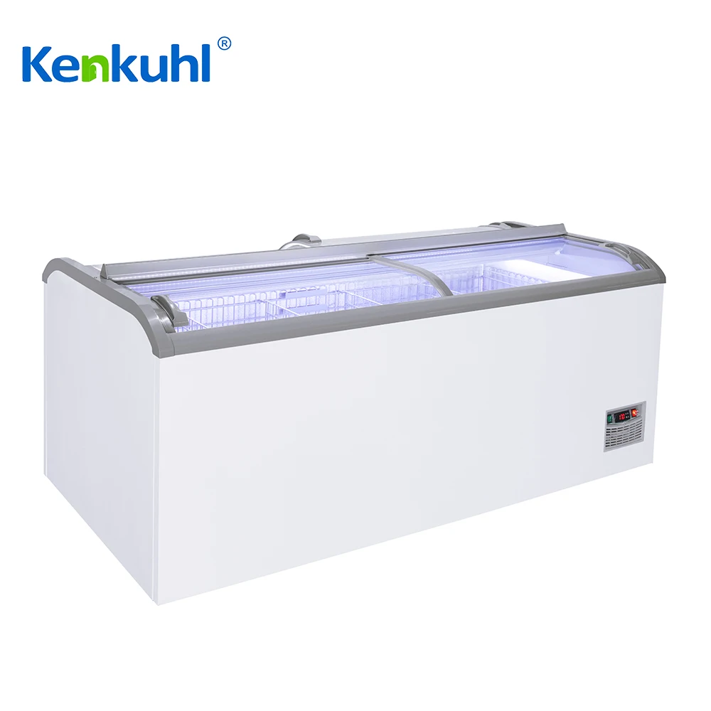 Kenkuhl   commercial island freezer ice cream frozer supermarket show case   integral island chiller