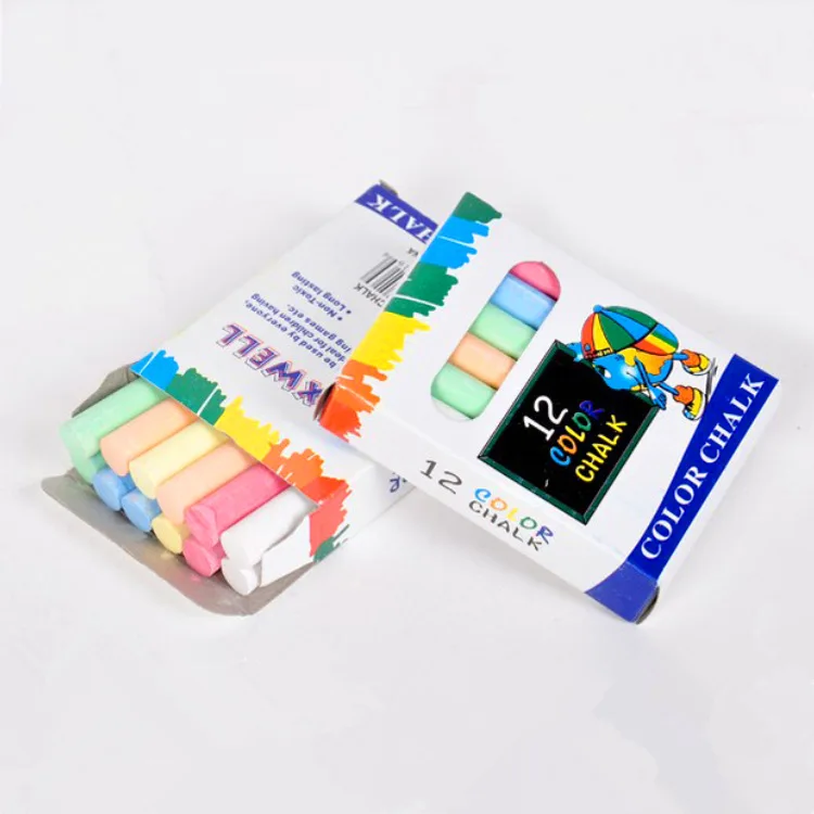 
High quality 6/12/20/100 PCS No dust Chalk Safe Student School Office Use Hot Sale Color Chalk Nontoxic Kid Drawing Chalk 