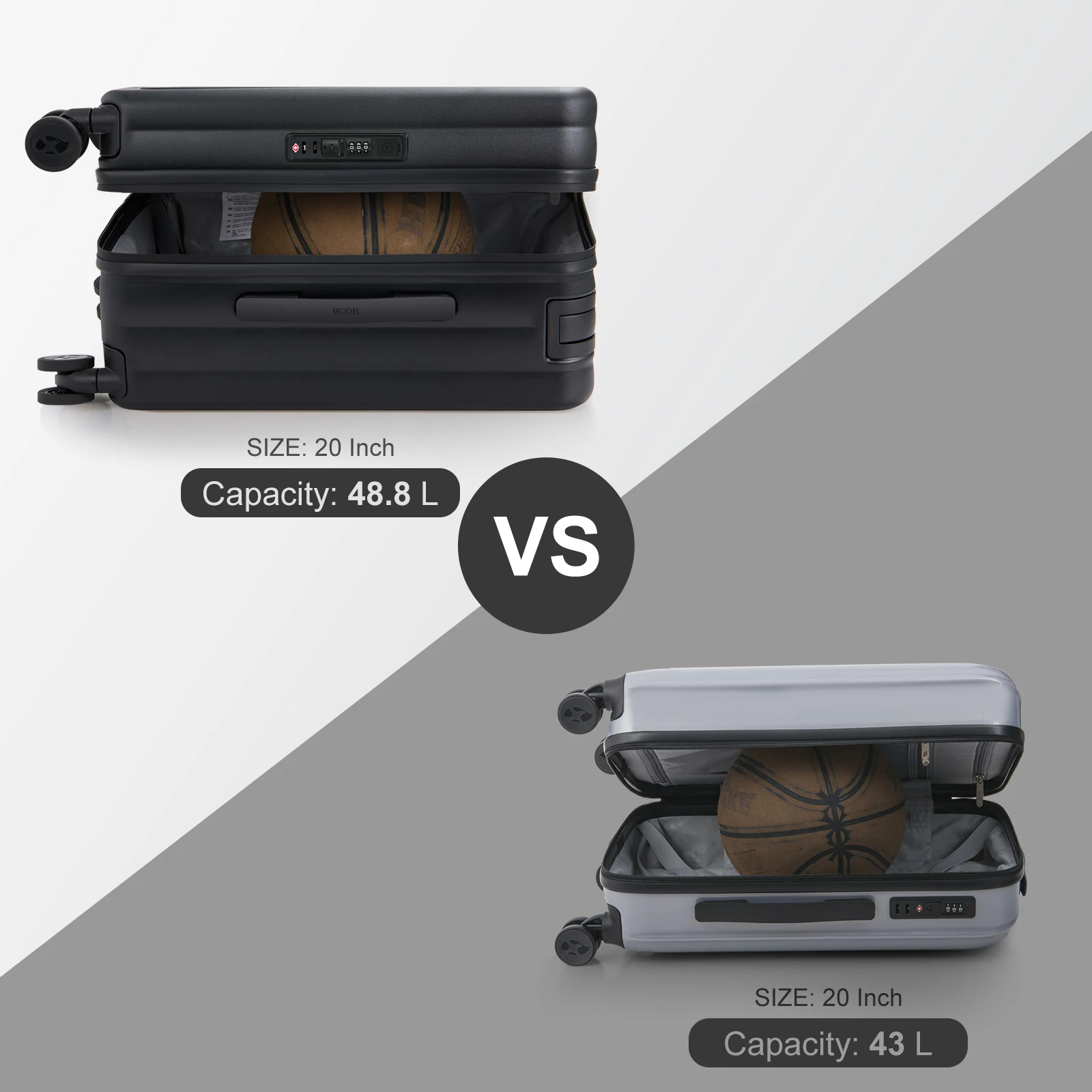 ABS PC Custom 3 Pcs Handle ABS Suitcase Luggage Bags Travel factory price carry on suitcase 10kg luggage american luggage