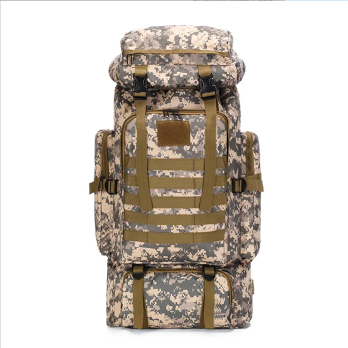 Custom Outdoor Sport Waterproof Hiking Survival Bag Black Camouflage Hunting Tactical Backpack