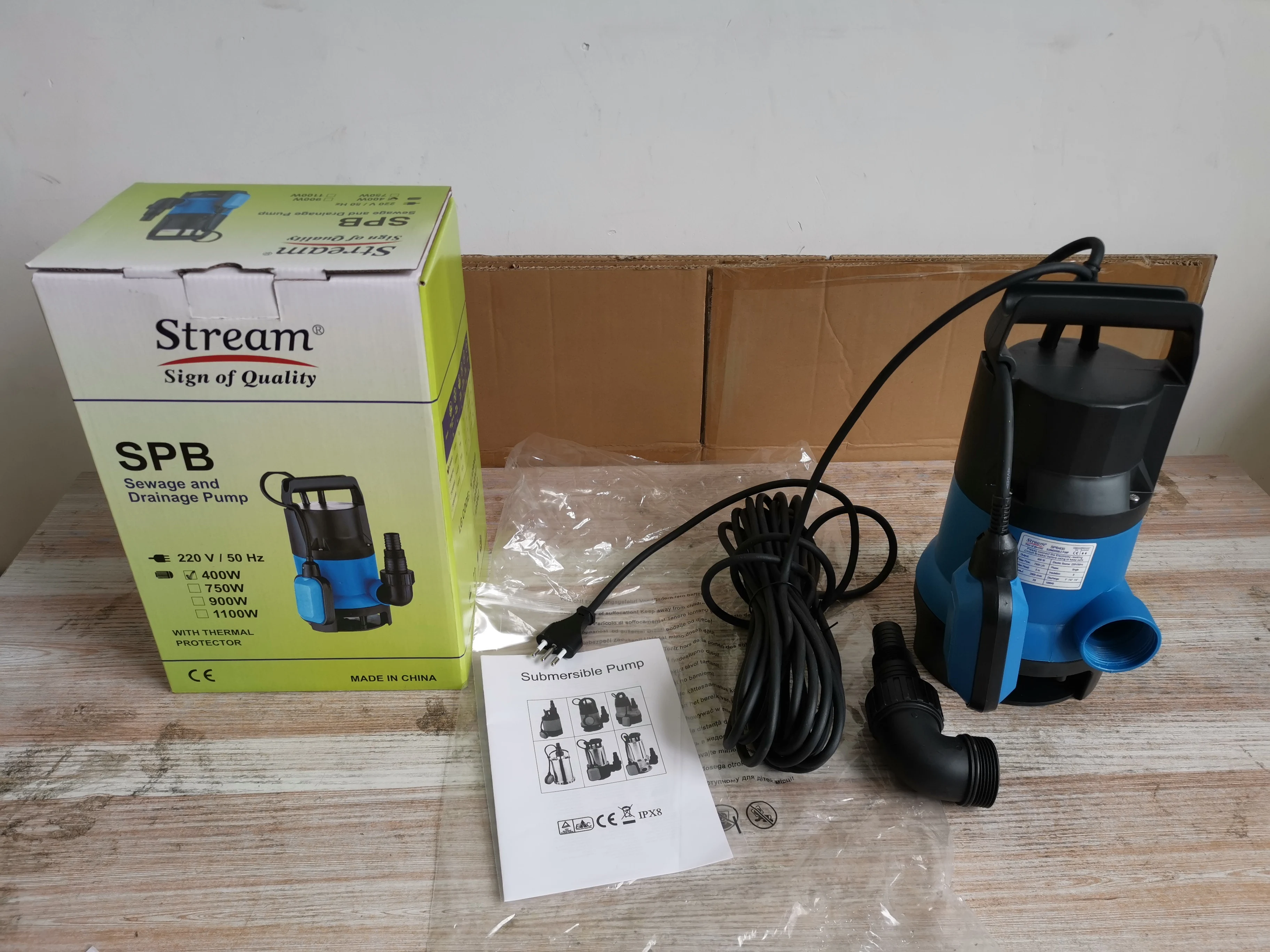 Pool Basement Cleaning Drainage Garden Water Pump Plastic Submersible Sewage Wastewater Drain Pump With Float Switch