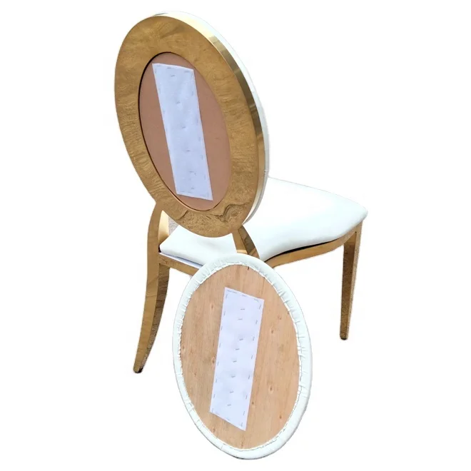 gold luxury quality louis metal wedding chair steel removable o back