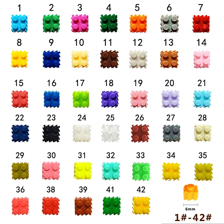 42 colors customized/connected blocks/4-sided pixel building blocks 3D diamond micro building blocks toys for kids (NO.PA00110)
