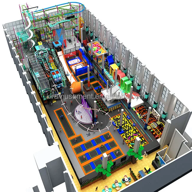 factory direct children multi-function slides trampoline indoor kids playground equipment set for sale