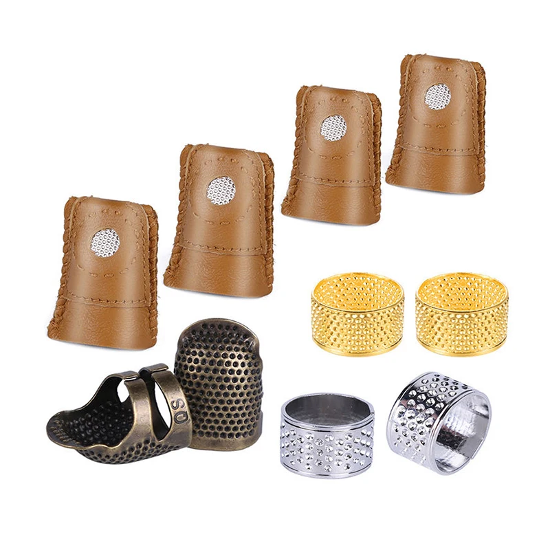 Accessories 10pcs leather thimble and finger protector hand stitching sewing tool