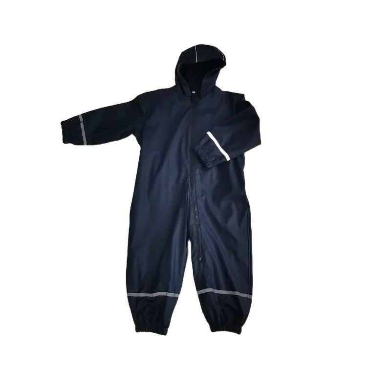 2022 hot sell new design Recycled  Plastic PU waterproof Raincoat with Hoods and children  rain wear