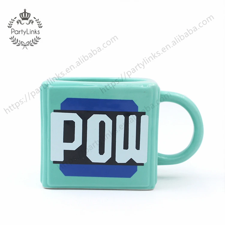 Super Mario Game Mug Anime Mario Coffee Mug Pipe Cup Cartoon Mushroom Cup Super Mario Square Mug For Party Gift