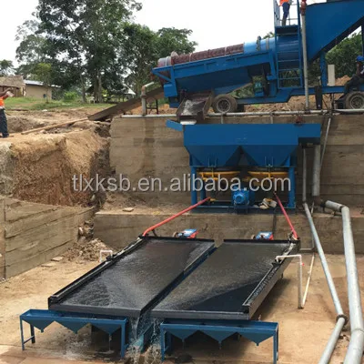 Gold and Diamond Washing Process Plant with trommel and jig separator mobile plant