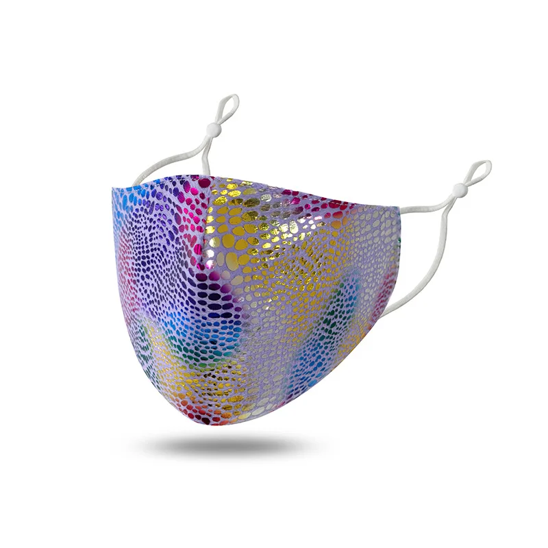 Spring summer cotton hemp material cloth maskes sexy printing sequin maskes reusable