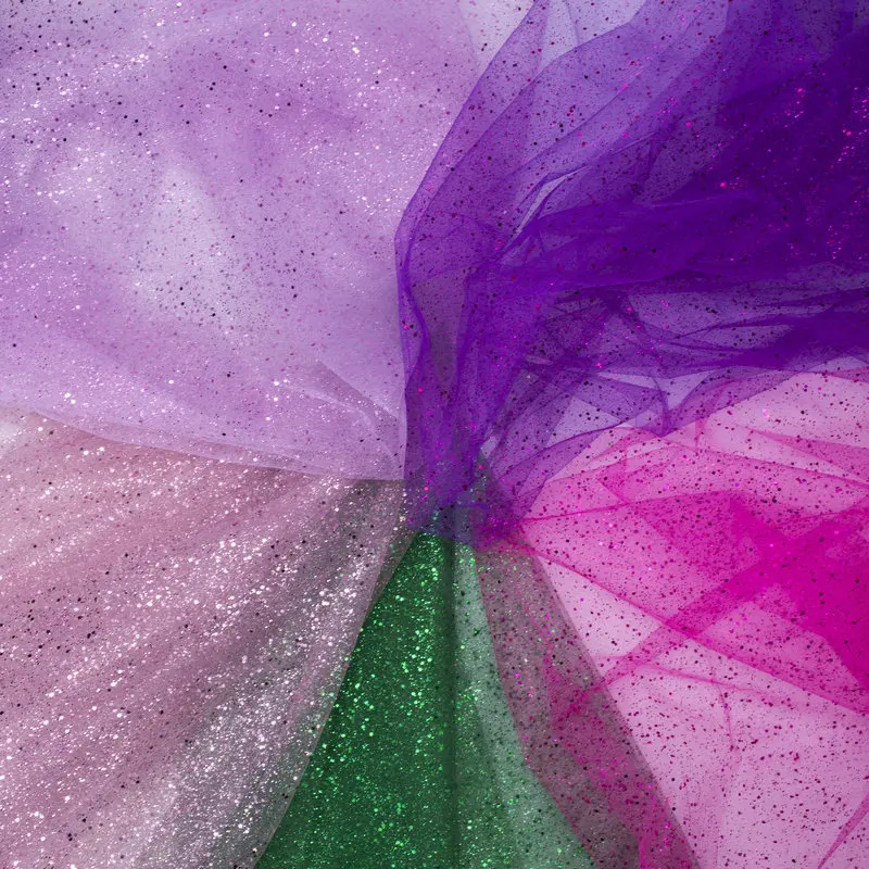 2023 Glitter Tulle Fabric Mesh DIY Dress Stage Bride Cloth Wedding Dress Designer Fabric Party Dancewear Dress Fabrics
