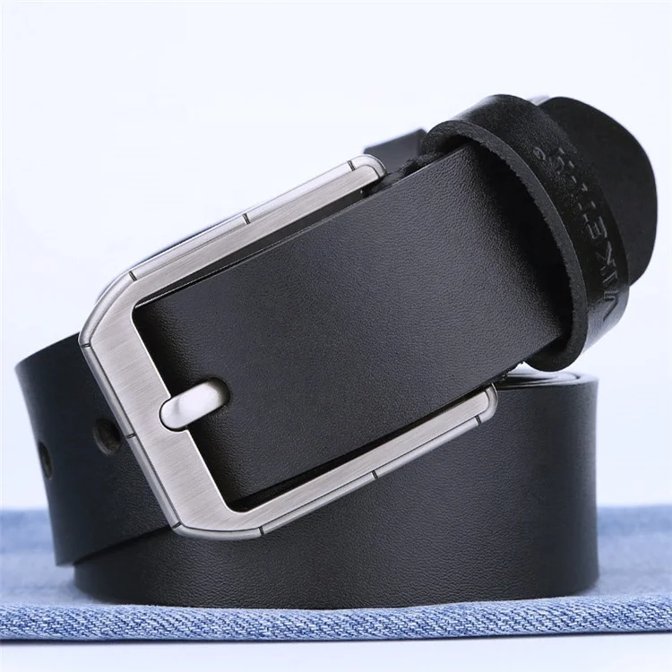IGM Brand hot sale mens cowhide genuine leather pin belt buckle wholesale real leather belt