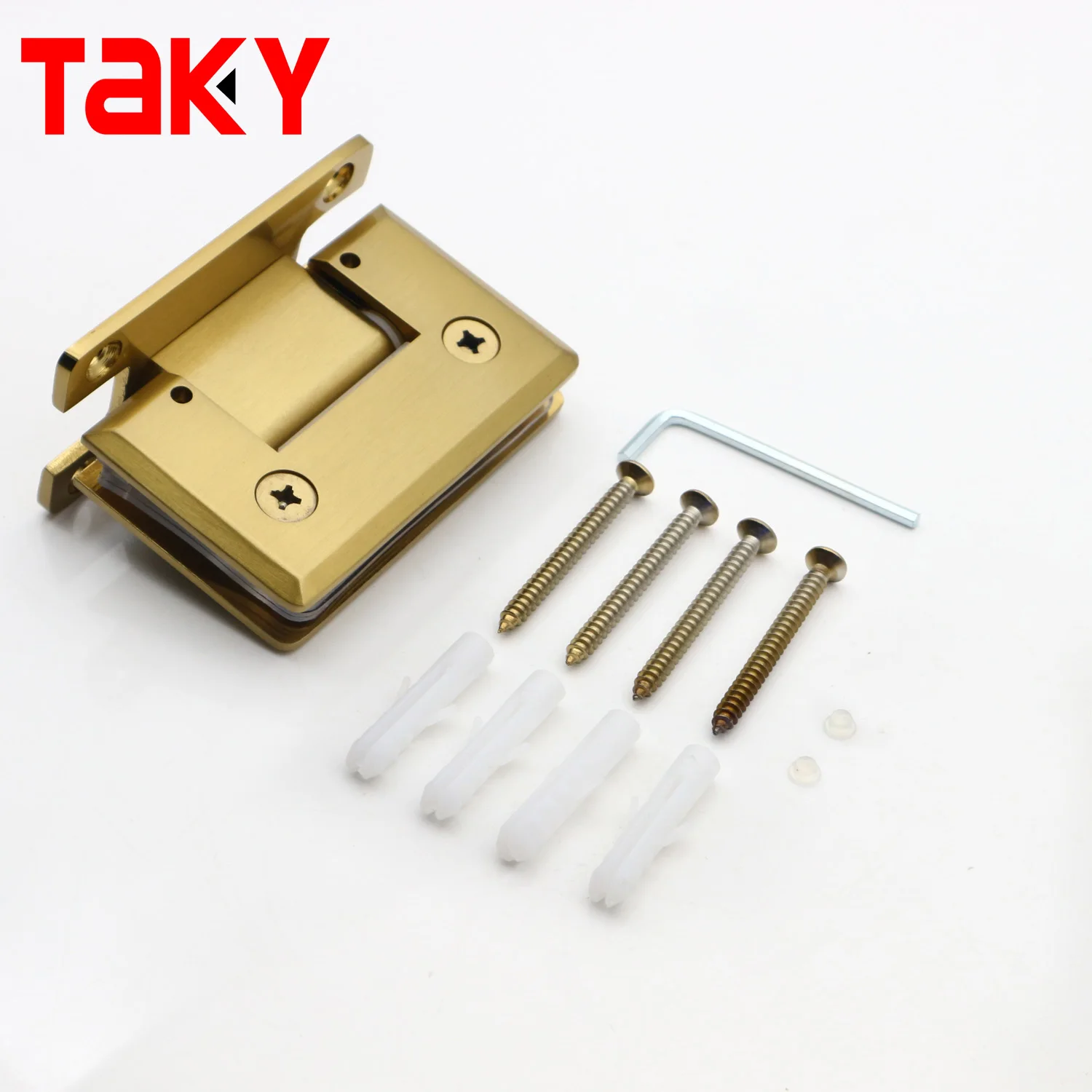 Self closing copper shower glass door hinges for 8mm glass doors