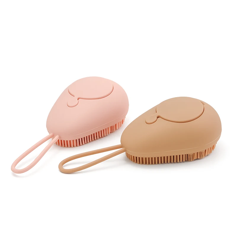 Double Sided Exfoliating Exfoliator Back Skin Massager Skin Cleaning Shower Silicone Shampoo Spa Body Brushing Set Bath Brush