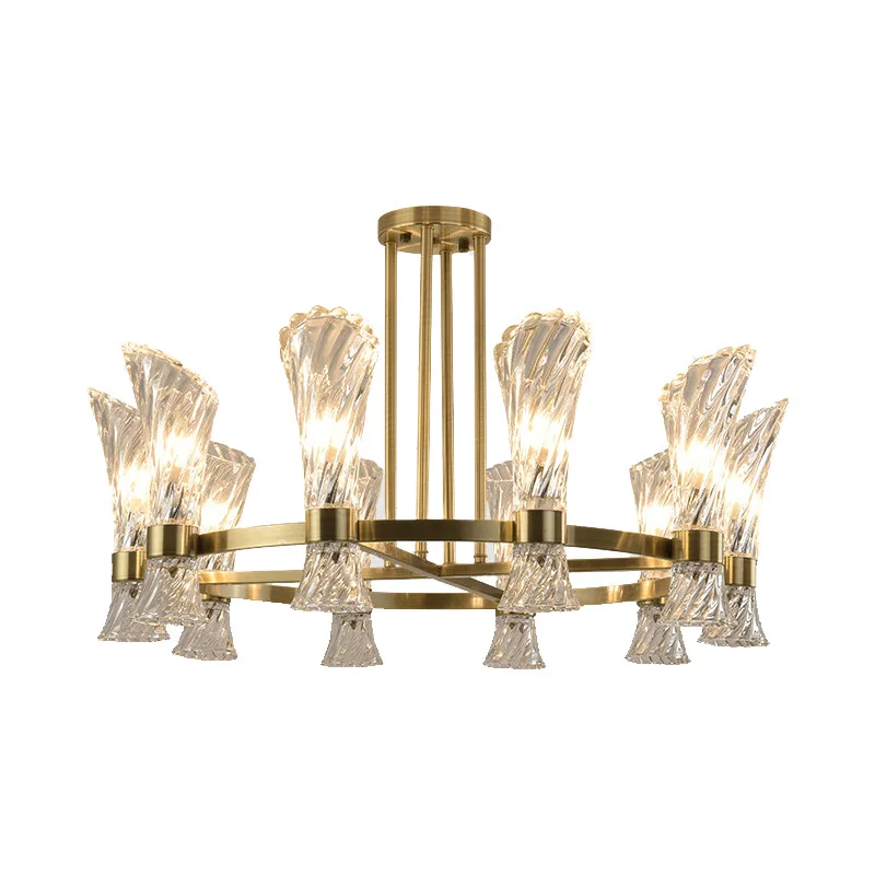 Nordic retro industrial 3 Light Geometric Cut Out Flush Fitting polished nickel chandelier pendant light for bar cafe restaurant