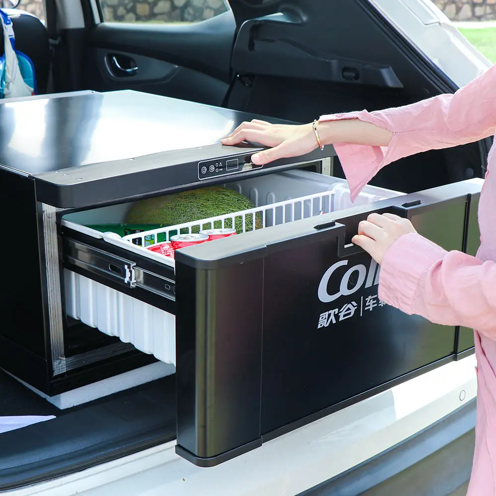 Colku DC-40DR Hot Selling 40L Portable Car Fridge Drawer Refrigerator with GMCC Compressor for Camping and Road Trips