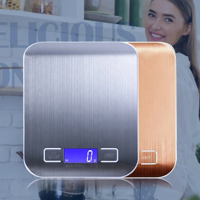 
Customized Color Kitchen scale Stainless Steel 5kg Diet Weighing Analog Food Scale with bluetooth Connect moblie phone 