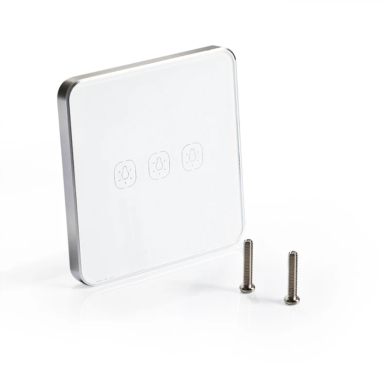 Сенсорный настенный выключатель ZigBee 3 клавиши не нейтральный с управлением через