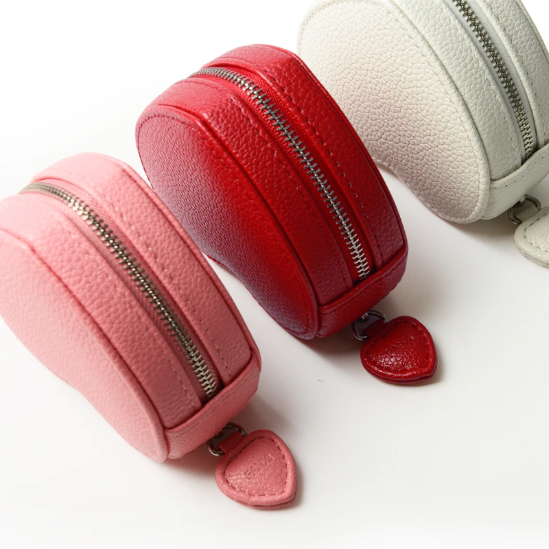 
PU Leather White Pink Red Color Jewelry Packaging Boxes Heart Shape Luxury Ring Box with Logo 