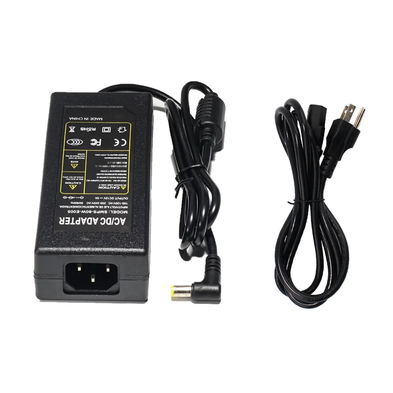 Free Sample Ac Dc Adaptor 12v 5a Power Adapter 12 Volt 5 Amp Power Supply For Led Cctv