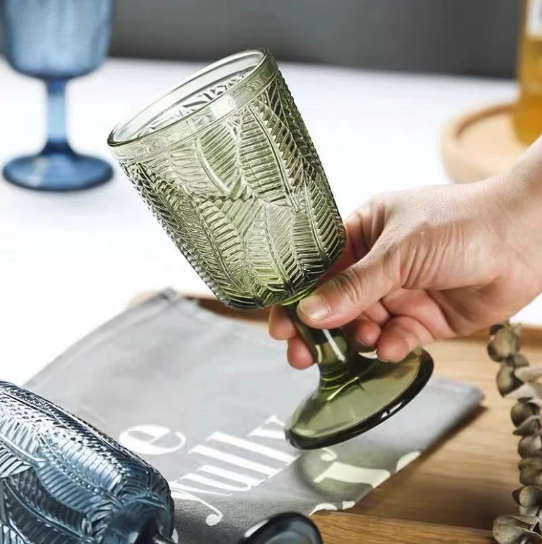 New glass red wine high footed champagne cup for home wedding party decoration