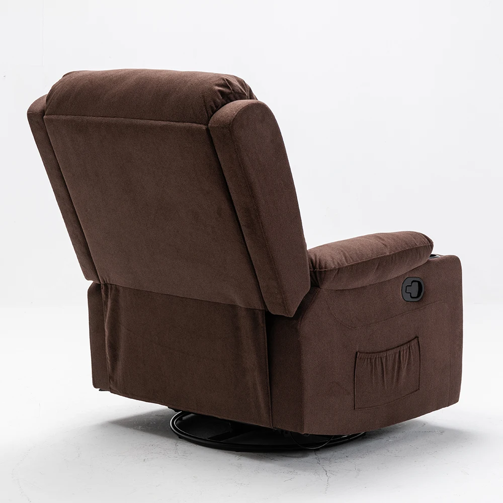 Modern Fabric Manual  Single Recliner Sofa Chair With Cup Holder