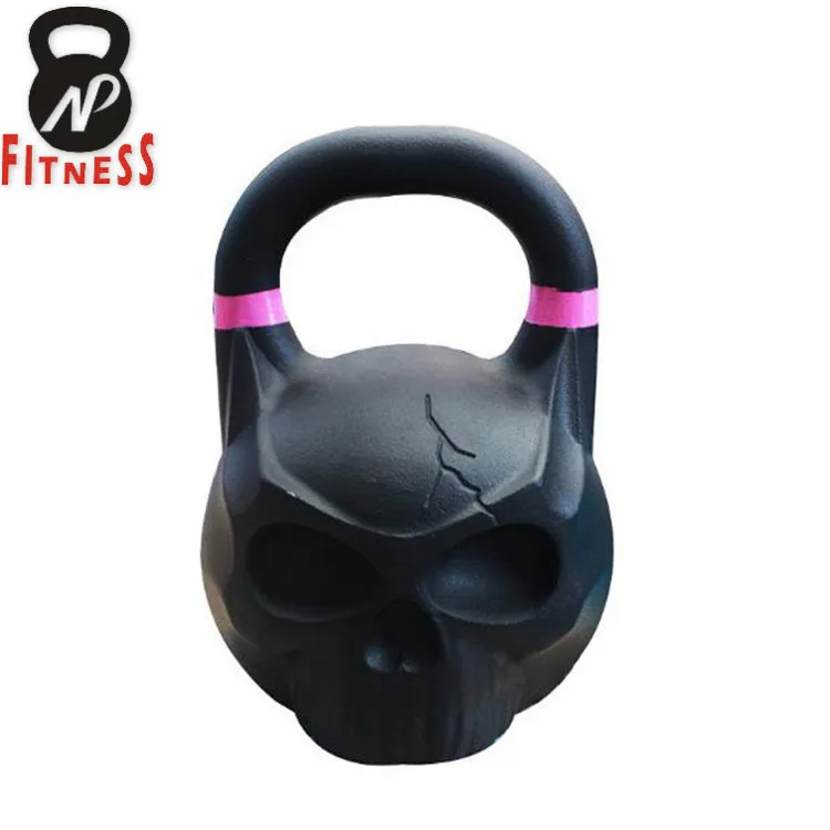 New Style  Cast Iron black Skulls kettlebell Custom kettlebell
