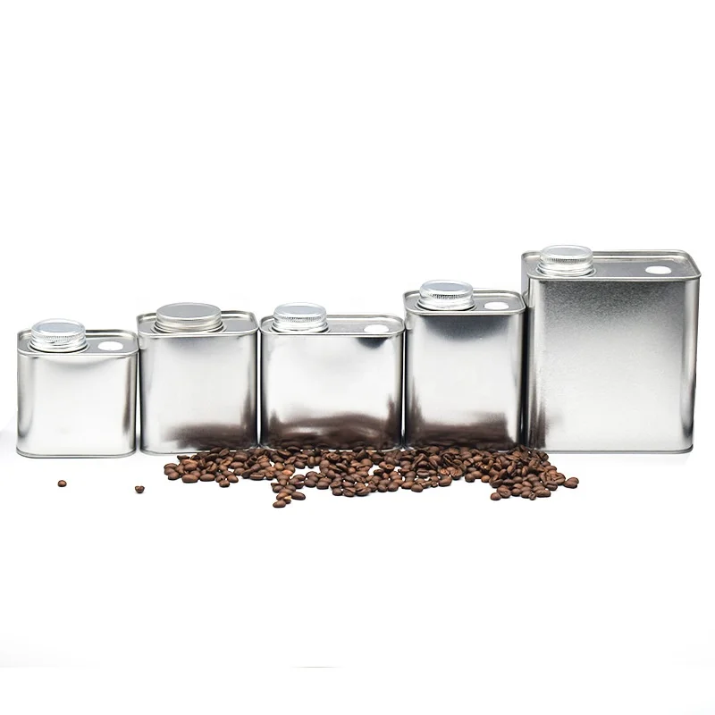 Luxury coffee tins metal can 250g wholesale custom airtight coffee packaging tins cans with degassing valve