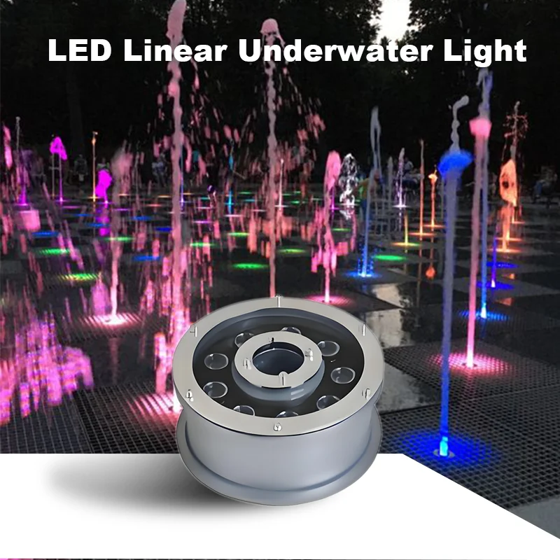 Outdoor RGB swimming pool IP68 landscape stainless steel DC24V LED underwater fountain light embedded fountain landscape light