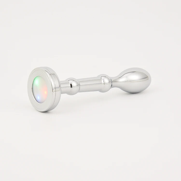 Wholesale Lockable Jewel Electronic Shiny Thin Round Head Butt Plug Anal Sex Toys For Couples,Diamond Anal Sex Toys Butt Plug