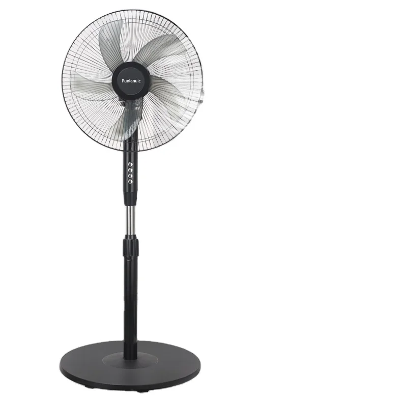 Hot sale 16inch 45W Stand Fan With Brushed Nickel Finish Oscillating Standing Floor Fan Quiet Cooling Pedestal Fan