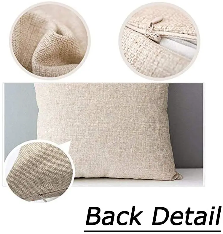 Wholesale soft 45x45cm 100% polyester linen digital printing custom decorative pillow cover for sofa bed