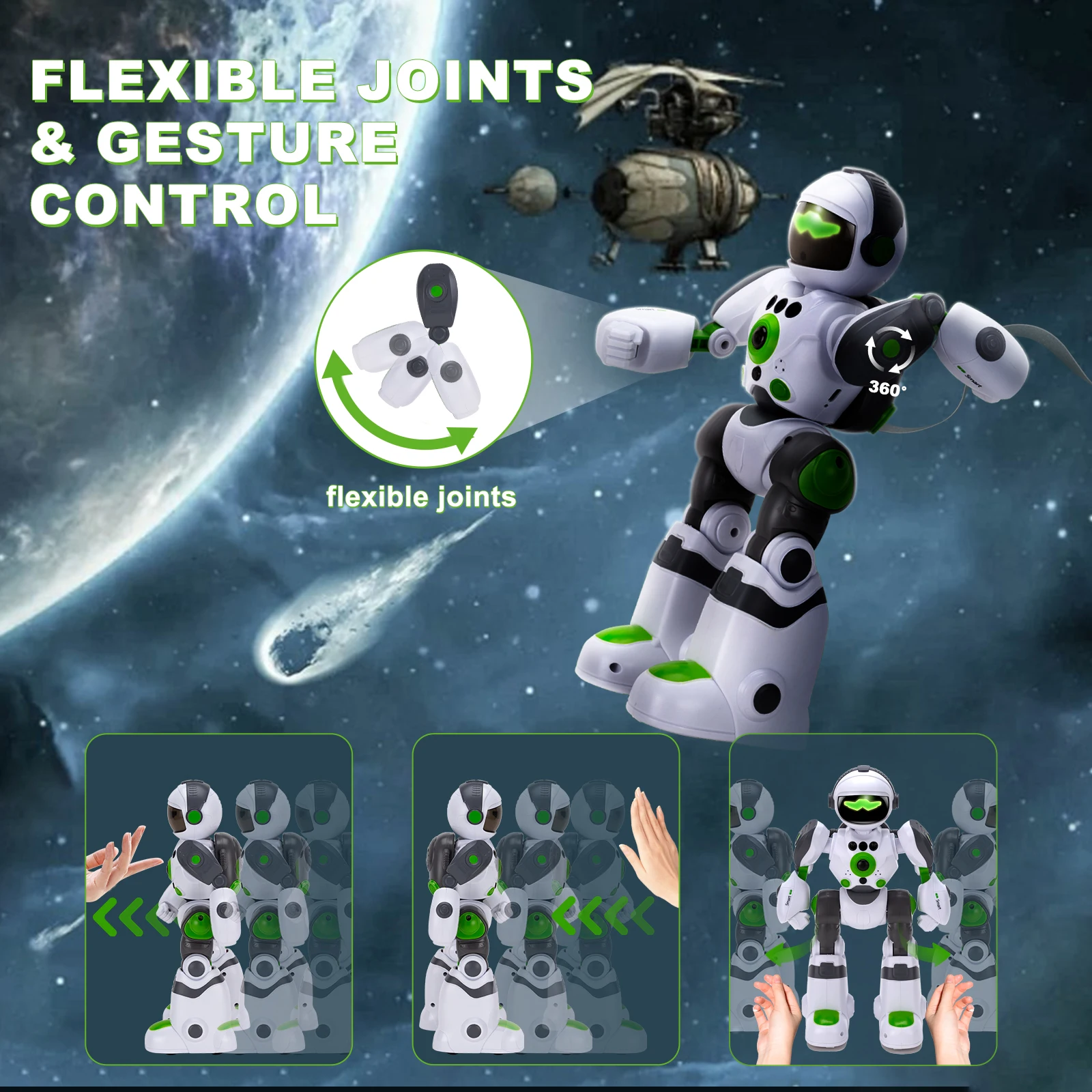 Educational Toys Multifunctional Kids Electric AI Smart Programming Stunt toy RC Robots Technology Intelligent Cartoon Toy