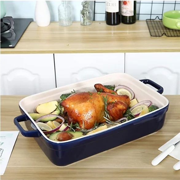 Ceramic rectangular customized bakeware baking dish casserole dish