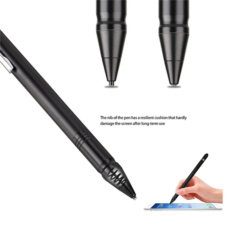 caneta stylus ativa 2 in 1 Universal Stylus Pen with High Precision Coppper Tip for Android iOS Windows Capacitive Touch Screens