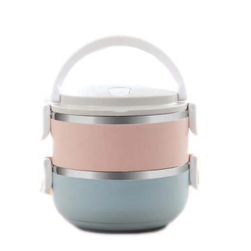 single layer metal bento stainless steel thermos lunch box with lock