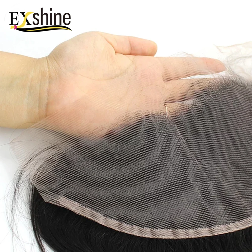 
4x4 5x5 6x6 7x7 HD Thin Skin Transparent Swiss Silk Base Middle Three Part Straight Curly Top Lace Frontal Closure with Bundles 